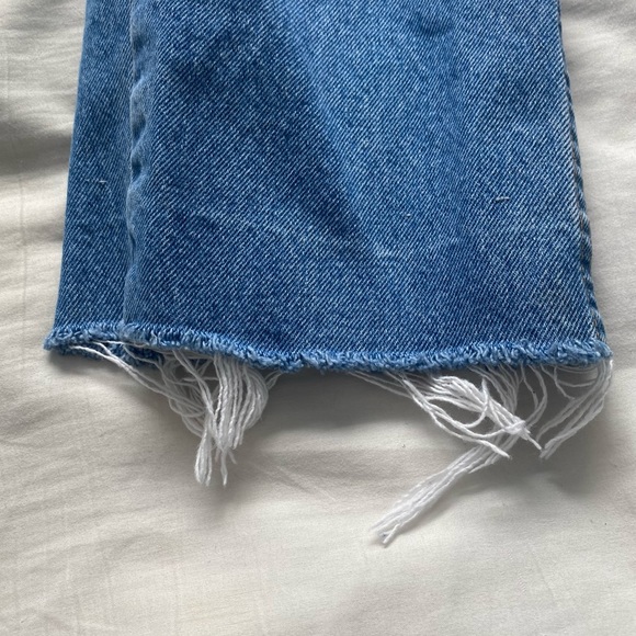 Retro L.L. Bean Classic Blue Jeans Straight Leg Raw Edge - Picture 5 of 8